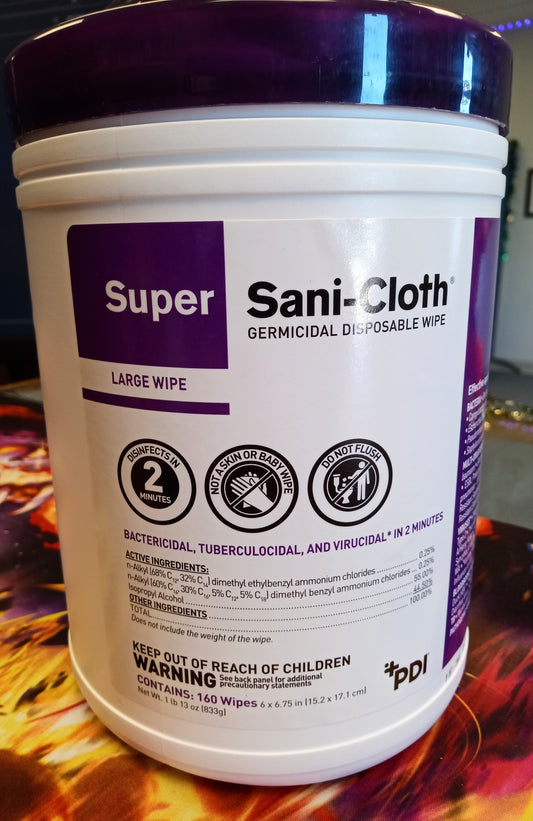 Super Sani Cloth Surface Wipes - 160 Count